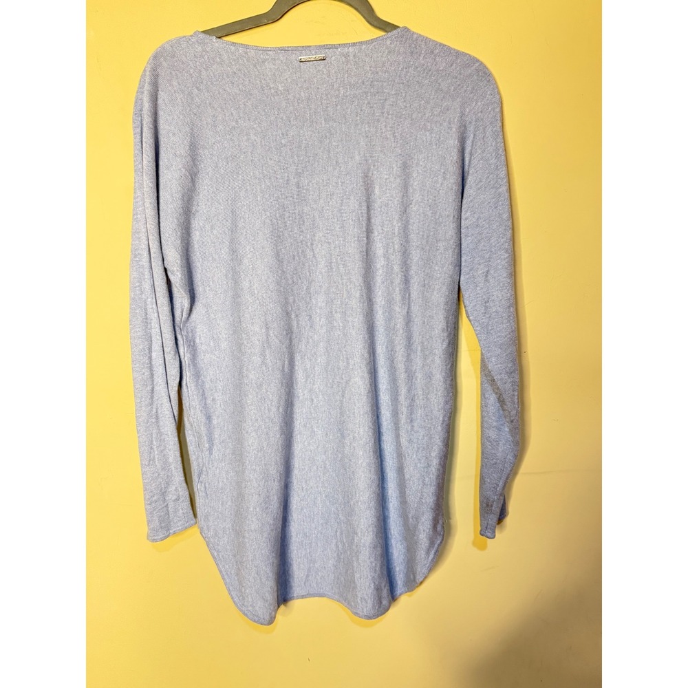 Michael Kors Womens XL Blue Long Sleeve Knit Tunic Top - Picture 2 of 5